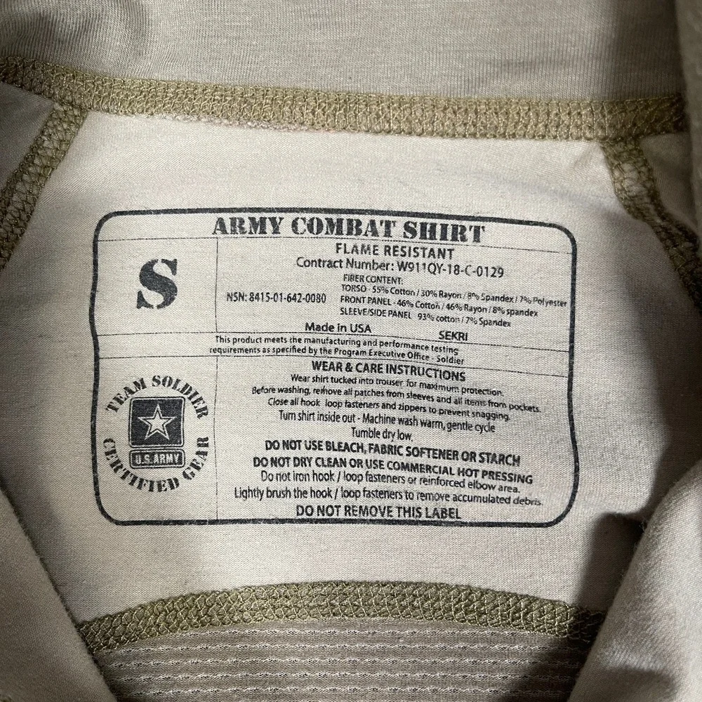 Sekri Army Combat Shirt‎ Mens S Multicam Camo BDU Made in USA Pockets Stretch